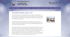 Desktop Screenshot of internationalragsltd.com