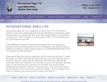 Tablet Screenshot of internationalragsltd.com